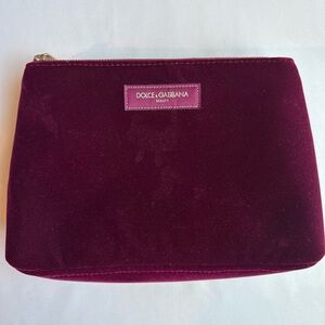 Dolce & Gabbana Deep Red Velvet Cosmetic Bag